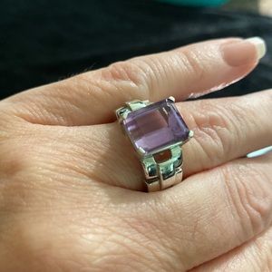 Amethyst sterling silver ring